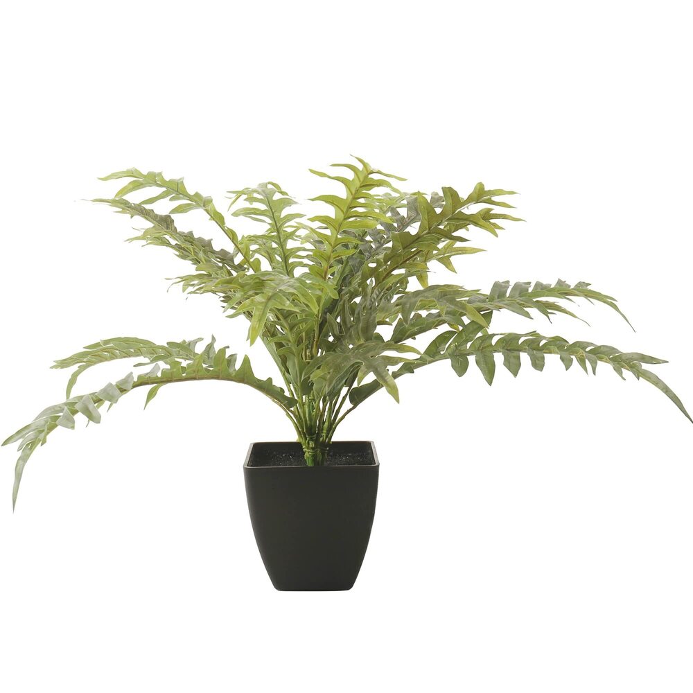 3452 15.5in Artificial Boston Fern, Mini Size Potted Plants, Artificial